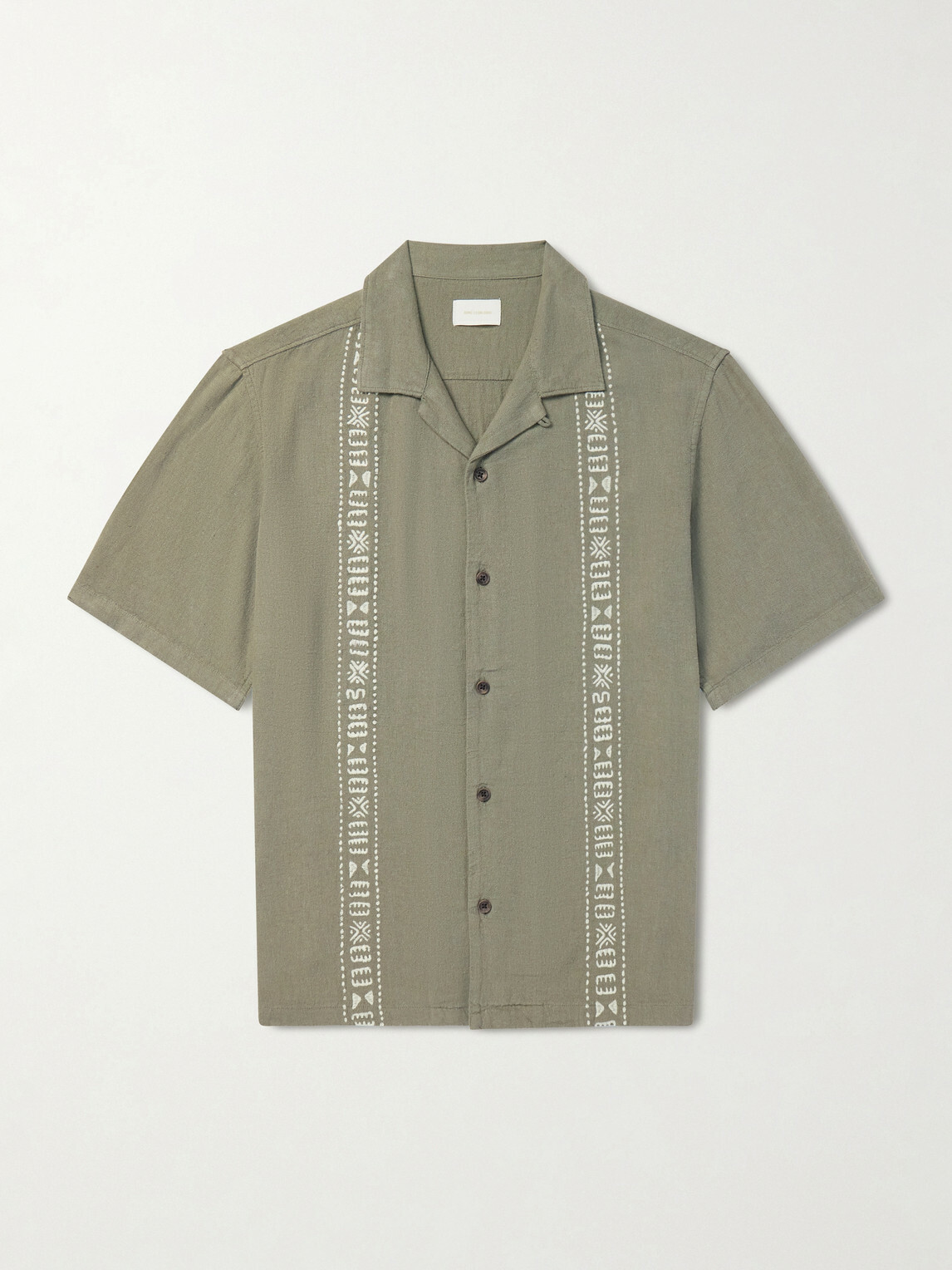 Aimé Leon Dore - Embroidered Linen-Blend Shirt - Green