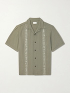 Aimé Leon Dore - Embroidered Linen-Blend Shirt - Green