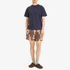 Folk Men's Shadow Print Swim Shorts in Orange/Sage Shadow Print