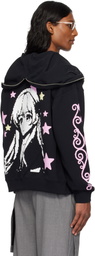 Ashley Williams Black Happy Manga Butterfly Hoodie