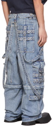Balenciaga Blue Baggy Raver Jeans