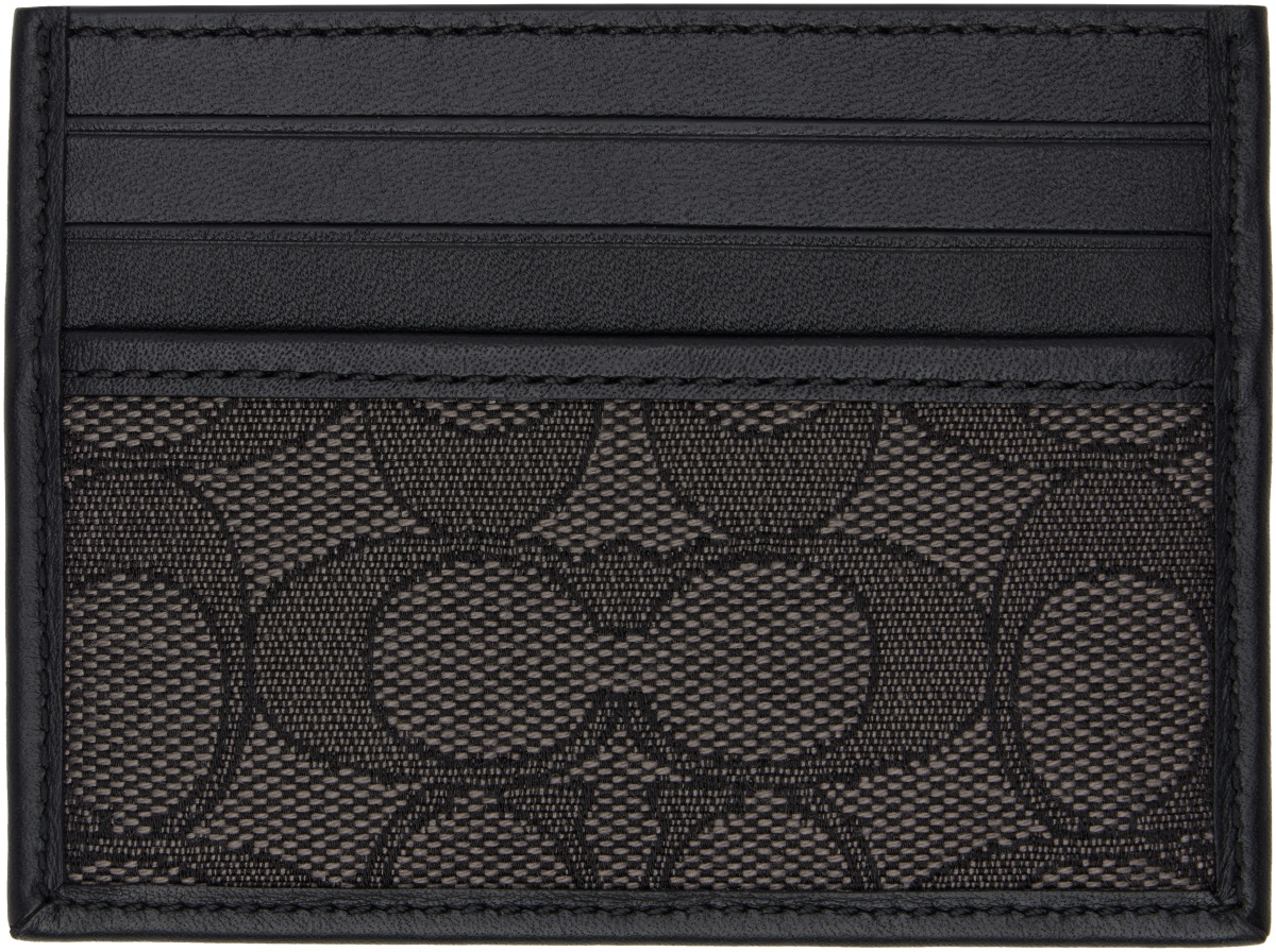 Coach 1941 Black Signature Jacquard Card Holder