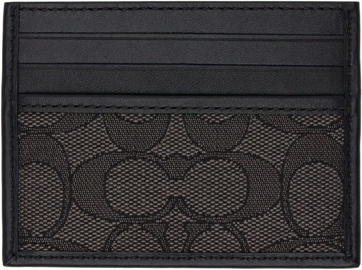 Photo: Coach 1941 Black Signature Jacquard Card Holder