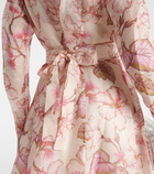 Zimmermann Matchmaker floral linen and silk midi dress