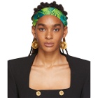 Versace Green and Blue Tropic Print Headband