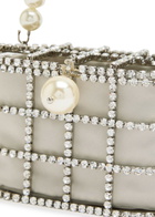 Rosantica Holli Crystal-embellished Satin top Handle bag - Silver - One Size