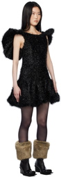 Paula Canovas Del Vas Black Puff Minidress