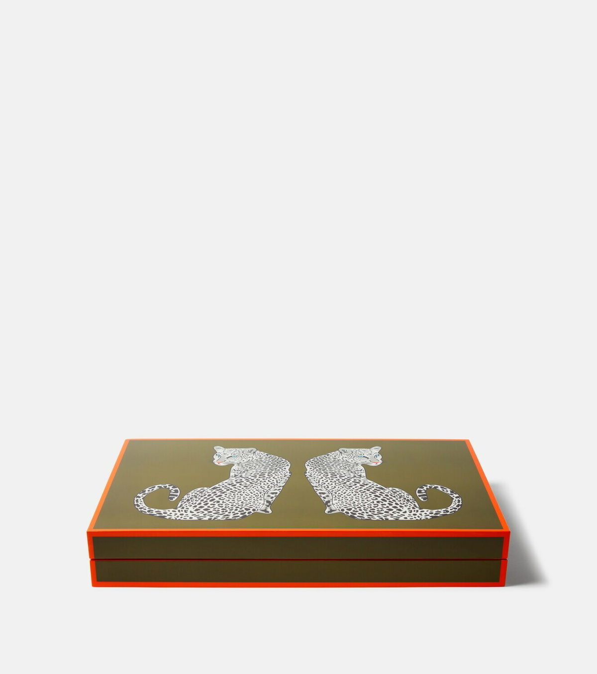 Jonathan Adler Leopard lacquered backgammon set