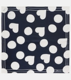Jacquemus Cœur printed silk scarf