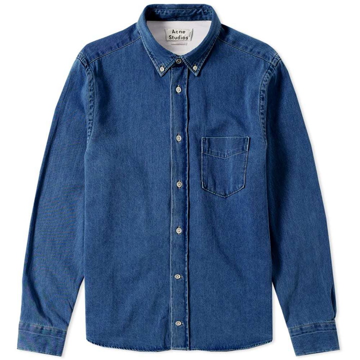 Photo: Acne Studios Isherwood Denim Shirt Blue