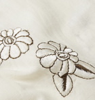 BODE - Embroidered Linen and Cotton-Blend Shirt - Neutrals