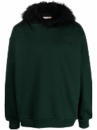 MARNI - Faux Fur Collar Cotton Sweatshirt