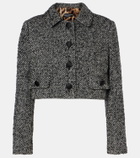Dolce&Gabbana Cropped wool-blend tweed jacket