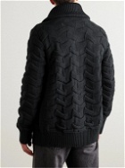 S.N.S Herning - Epigon-II Cable-Knit Wool Cardigan - Gray