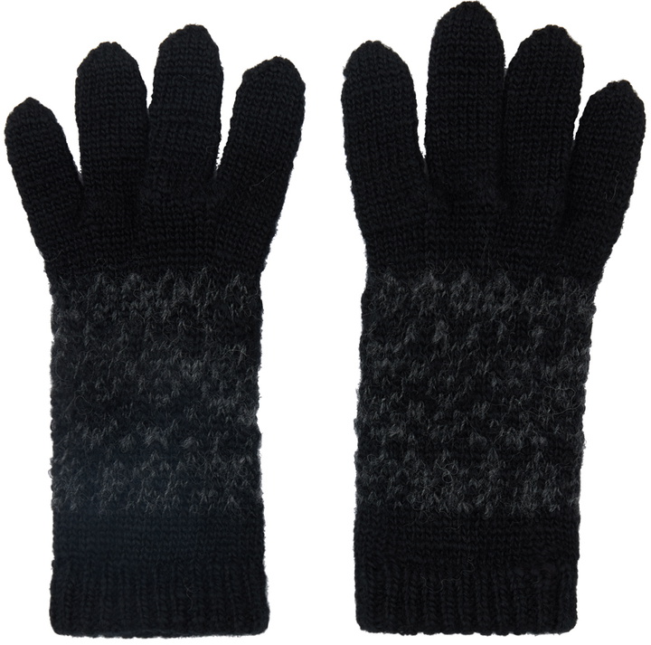 Photo: Y's Black Fair Isle Gloves