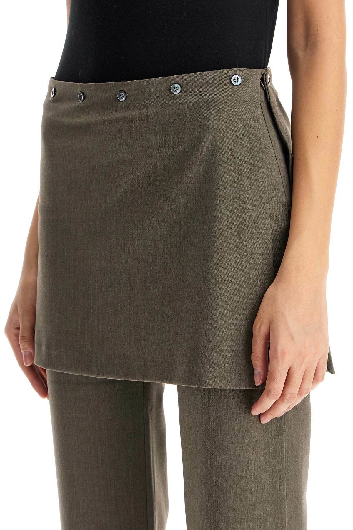 PALOMA WOOL lander pants with overlapping skirt overlay Beige