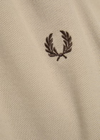 Fred Perry Twin Tipped Logo Piqué Cotton Polo Shirt Ecru