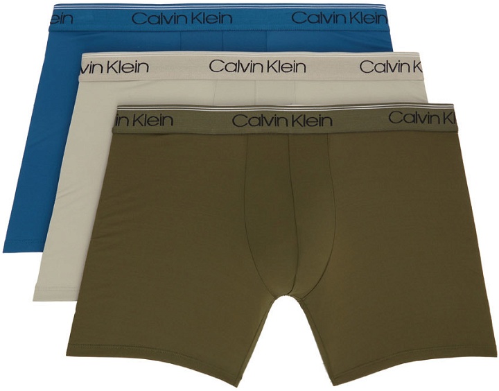 Photo: Calvin Klein Underwear Three-Pack Multicolor Classic Fit Boxer Briefs