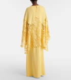 Oscar de la Renta Floral silk-blend kaftan