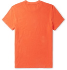 Moncler - Maglia Logo-Embroidered Cotton-Jersey T-Shirt - Orange