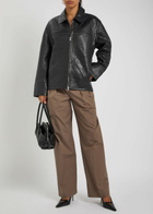 Esse Studios Pelle Textured Leather Jacket Black