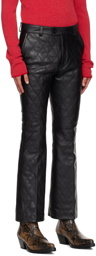 Ernest W. Baker Black Quilted Leather Pants