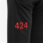 424 Men's Logo Open Sweat Pant in Black