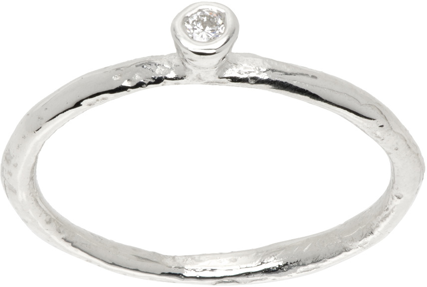 Pearls Before Swine Silver Diamond Ring