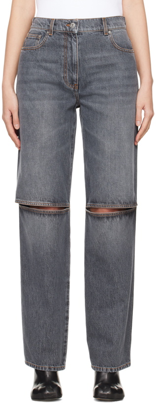Photo: JW Anderson Gray Cutout Jeans