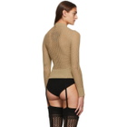 ISA BOULDER Brown Knit Honeymoon Sweater