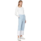 Loewe Blue Embroidered Fisherman Jeans