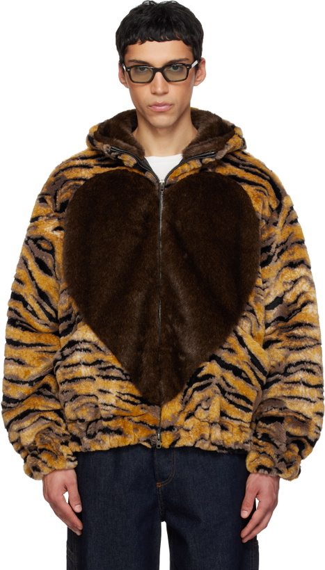 Photo: Kenzo Orange Kenzo Paris 'KENZO Tiger' Faux-Fur Jacket