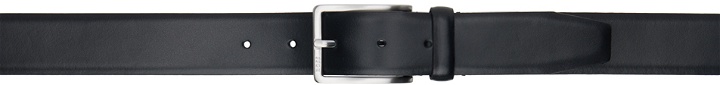 Photo: BOSS Black Italian Leather Engraved-Logo Buckle Belt