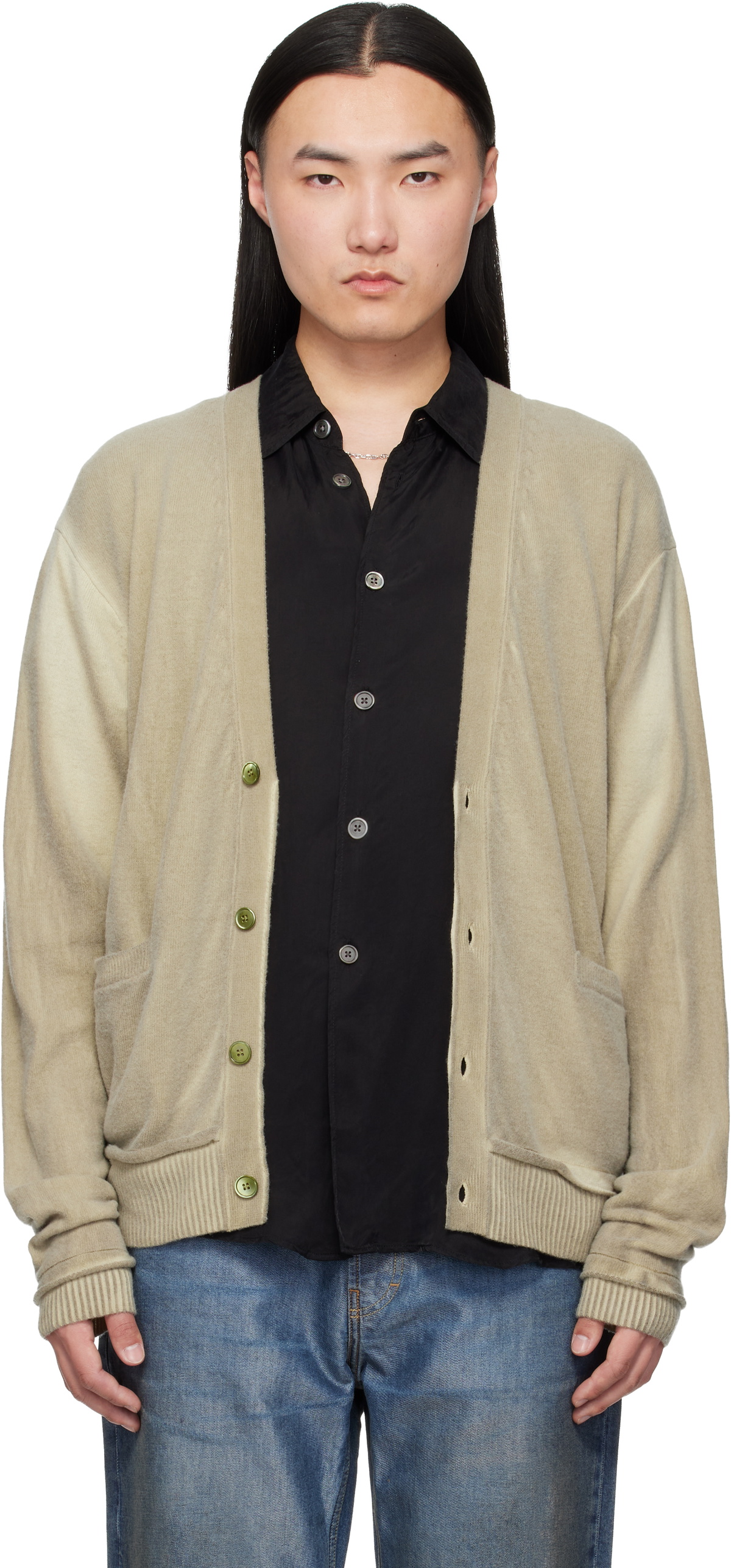 OUR LEGACY Beige Parallel Cardigan