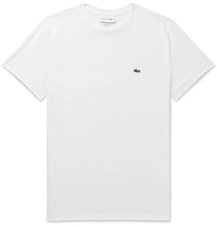 Photo: Lacoste - Slim-Fit Cotton-Jersey T-Shirt - Men - White
