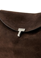 Toteme T-lock Suede top Handle bag - Brown - One Size