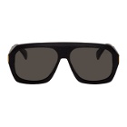 Dunhill Black Matte Rectangular Ferry Sunglasses