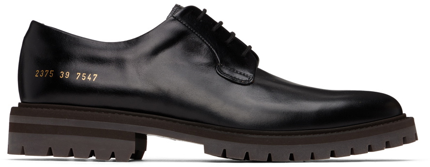 Common Projects Black Leather Derbys Common Projects