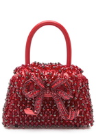 Self-portrait Micro Embellished Leather top Handle bag - Red - One Size