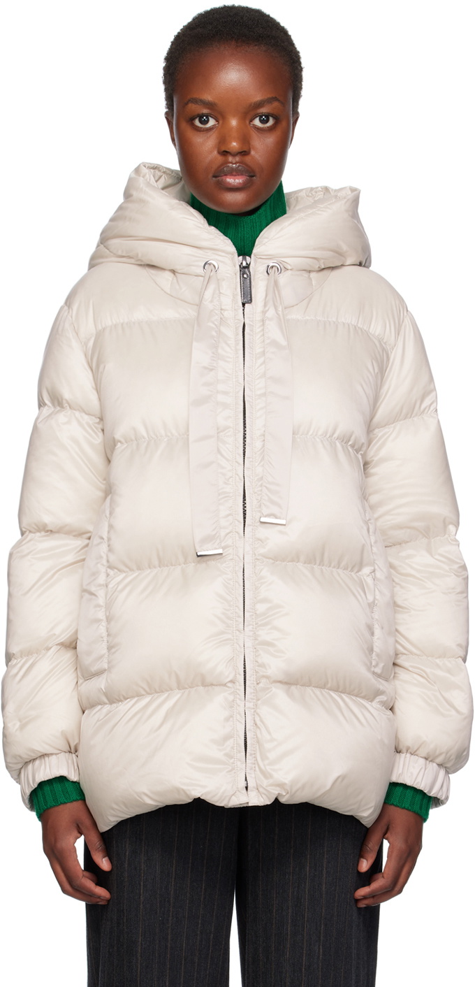 Max Mara: Off-White The Cube Seia Down Jacket | SSENSE