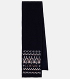 Loewe Logo sequined wool-blend jacquard scarf