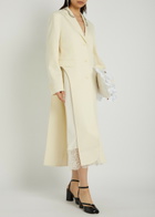 Simone Rocha Crystal-embellished Cut-out Woven Tailcoat Cream