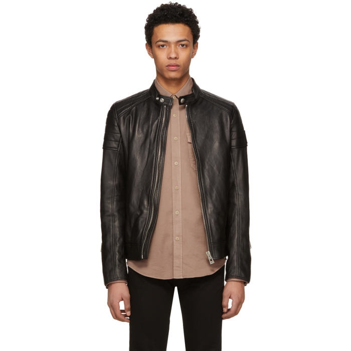 Photo: Belstaff Black Leather Northcott Jacket