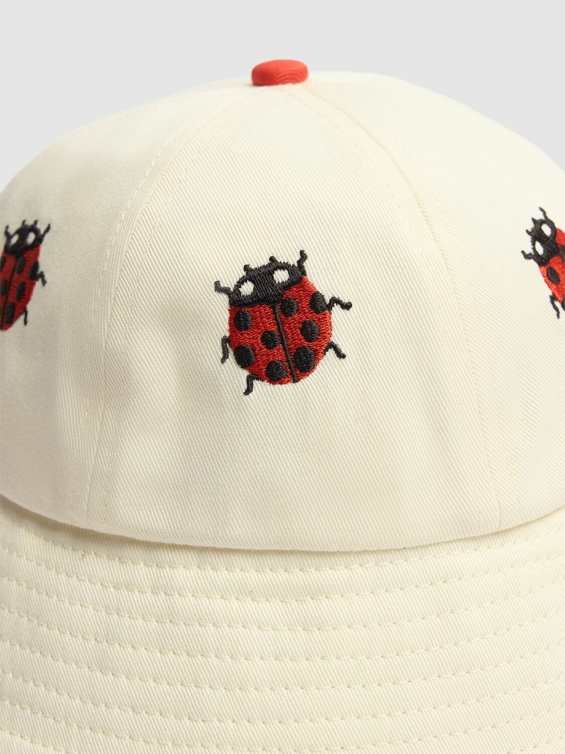 MINI RODINI Embroidered Cotton Sun Hat