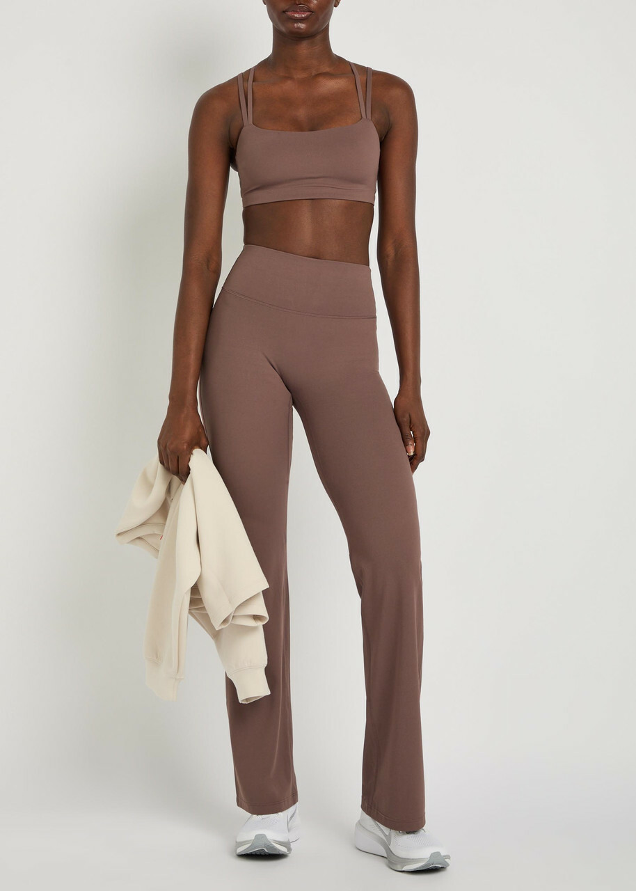 Nike Zenvy Flared-leg Infinasoft Leggings Mauve