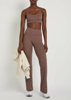 Nike Zenvy Flared-leg Infinasoft Leggings Mauve