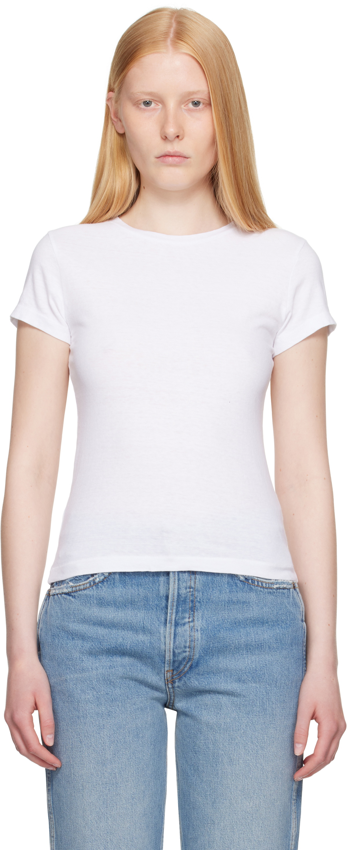 Re/Done White Hanes Edition 1960s Slim T-shirt