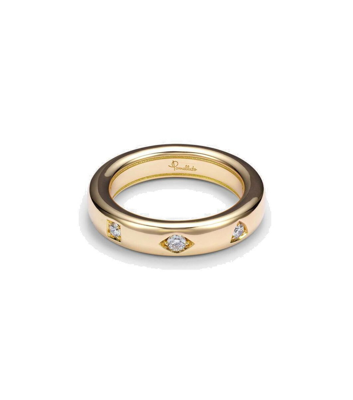 Photo: Pomellato Iconica Extra Slim 18kt rose gold ring with diamonds