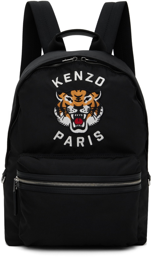 Photo: Kenzo Black Kenzo Paris 'KENZO Varsity' Embroidered Backpack