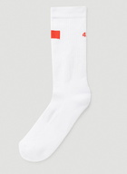 Logo Intarsia Socks in White